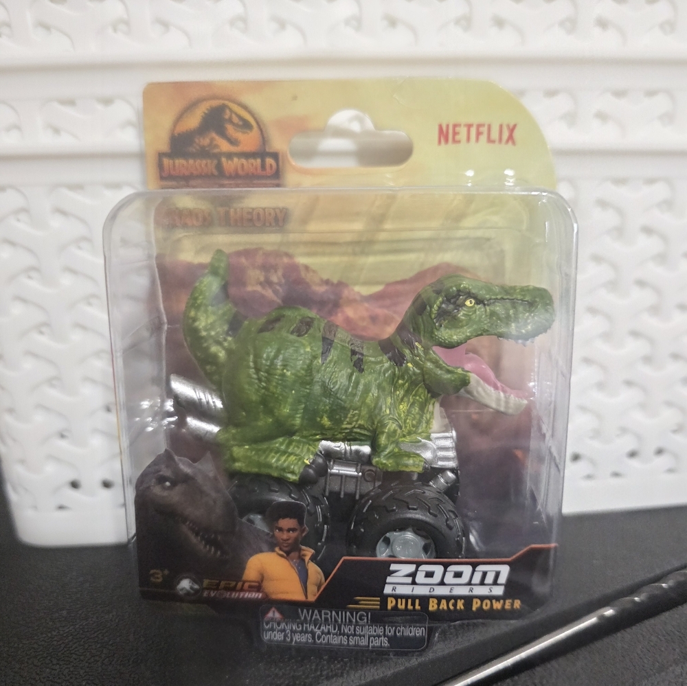 Jurassic World Chaos Theory Zoom Rider PullBack Power Epic Netflix T. REX